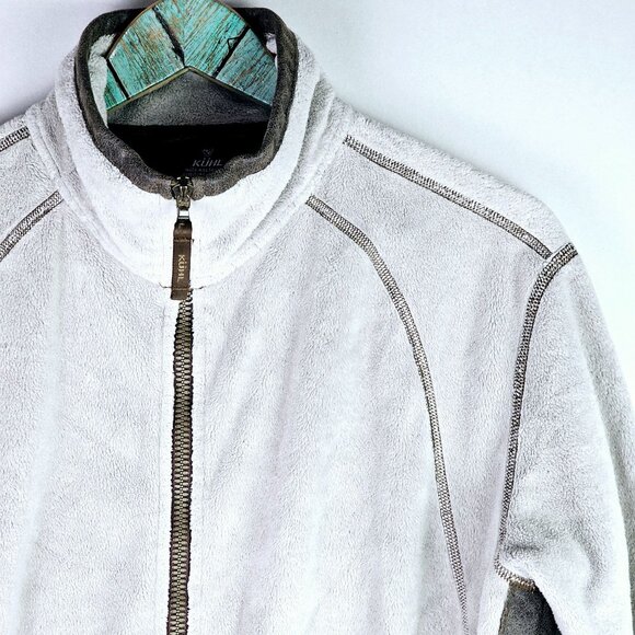 Kuhl Women's Advokat Full-Zip Fleece Sweater, Jacket, Stone, Sz L - Picture 3 of 8